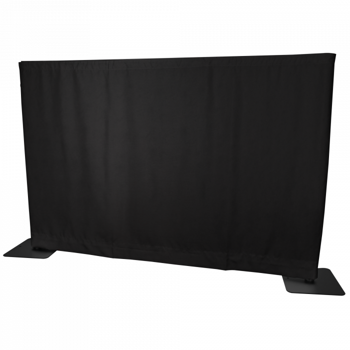 Wentex Pipe and Drape 3m x 3.5m Black Backdrop Unpleated