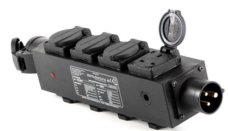 PowerBOX 16A 1 Phase 230V Rubber Brick Distribution Unit